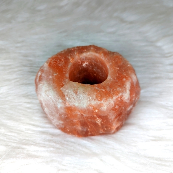 Unbranded Accents Himalayan Pink Crystal Salt Rock Votive Candle